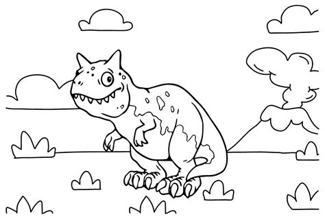 P Ginas Para Colorear De Carnotaurus Coloringpagesonly