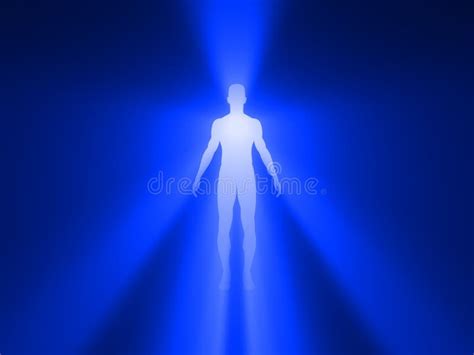 Silhouette Of Man Radiating Light Stock Illustration Illustration Of