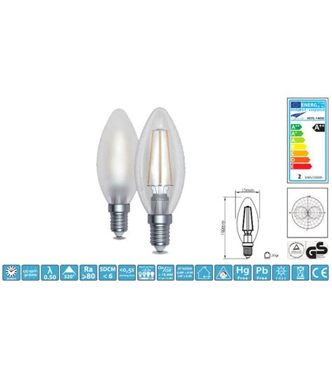 Lampadina Oliva Satinata Led W E K Serie Filamento Led Skylighting