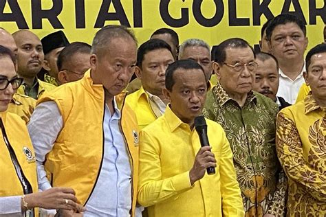 Foto Bahlil Ditetapkan Jadi Ketum Golkar Malam Ini Dilantik Besok