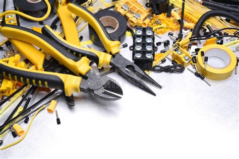 Electrical Installation Tools and Accessories Stock Photo - Image of ...