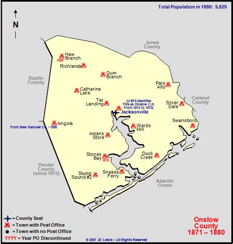 Onslow County Nc 1871 To 1880