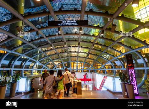 Ion Orchard Entrance To The Mrt Station Below Singapore Stock Photo