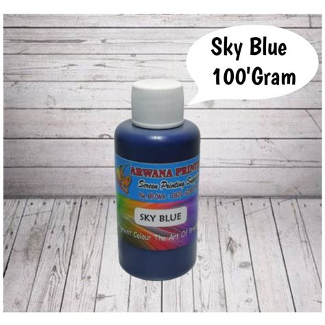 Jual Pigment Sky Blue Biang Warna Cat Sablon Biru Langit Gram