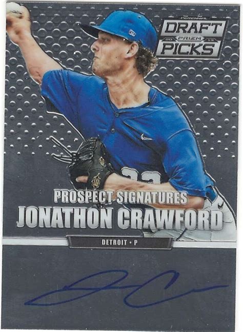 JONATHON CRAWFORD RC AUTO 2013 Prizm Perennial Draft Prospect Sig 21