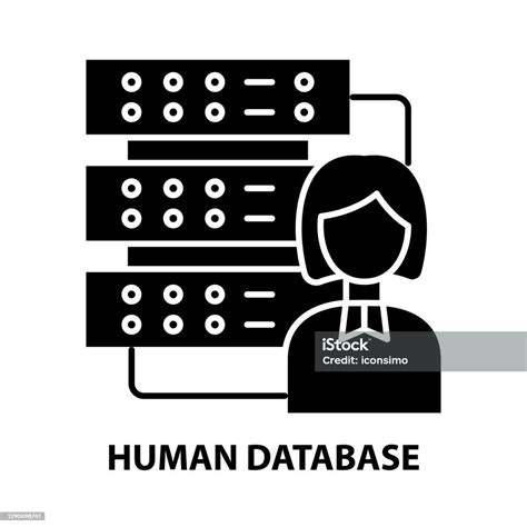 Vetores De Ícone De Banco De Dados De Recursos Humanos Sinal Vetorial