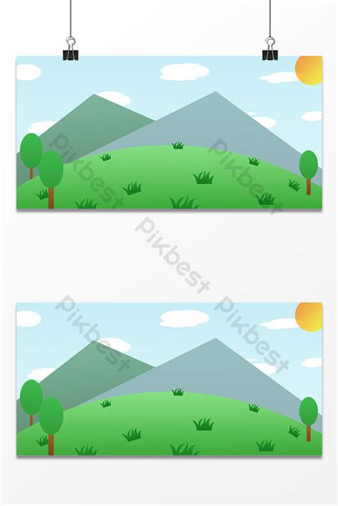 Fresh Green Grass Mountain Peak Background Backgrounds PSD Free