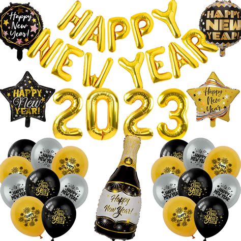 Buy Happy New Year Balloons Gold Balloons Numbers New Years Eve