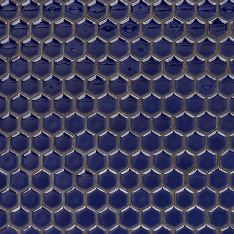 Ivy Hill Tile Bliss Edged Hexagon Midnight Blue 12 In X 12 In