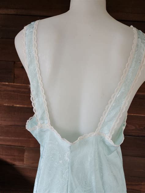 Vintage Val Mode Lingerie Nylon Nightgown Gown Set Gem