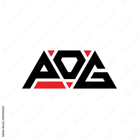 Pog Triangle Letter Logo Design With Triangle Shape Pog Triangle Logo