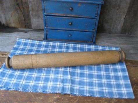 Early Rolling Pin With Button Ends French Rolling Pin Primitive