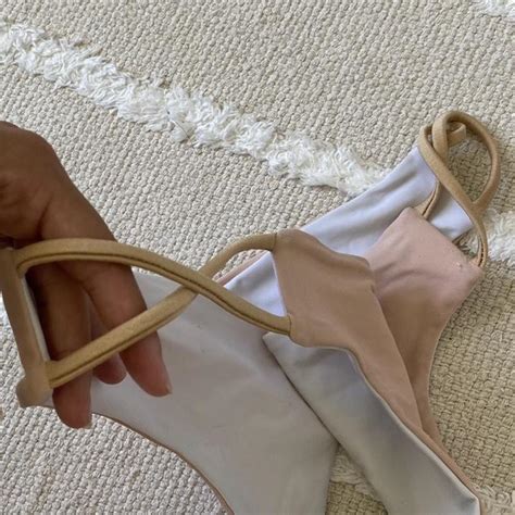 NUDEISH TAN SIDE CUTOUT BIKINI BOTTOM Size M Low Depop