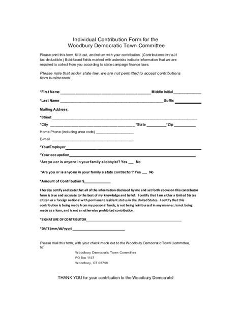 Fillable Online Contribution Form Dtc Polished Rtf Docx Fax Email Print