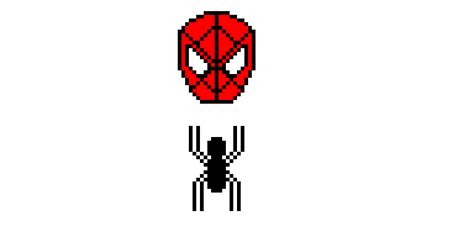 Spider Man Logo Pixel Art