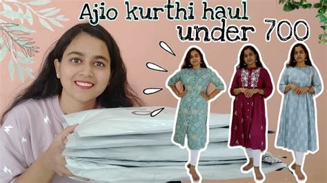 Ajio Kurta Haul Under 700 College Office Wear Ajio Haul Under Budget