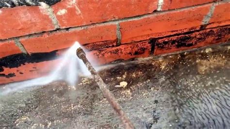 Removing The Bulk Of The Tar From Bricks With Pressure Washer Youtube