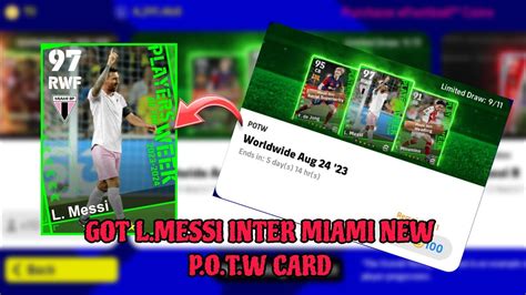 Omg LIONEL MESSI FIRST P O T W CARD WITH INTER MIAMI PACK OPENING