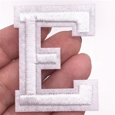 Nickel noir Patch lettres de l alphabet anglais 1 pièce blanc pur nom