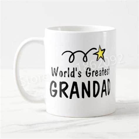 Novelty Worlds Greatest Grandad Coffee Mug Funny Grandpa Grandfather