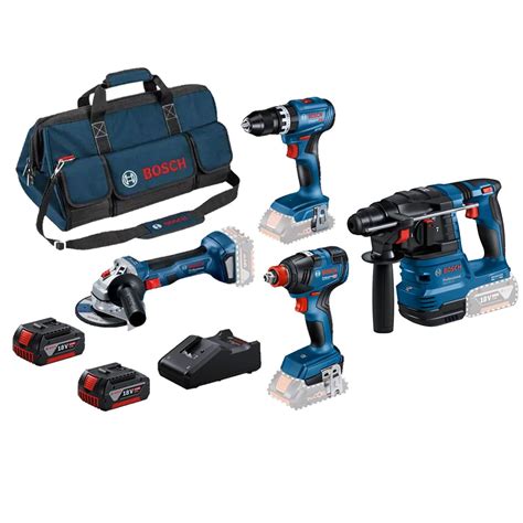 Bosch Full Kit Σετ 4 Brushless Εργαλείων Μπαταρίας Κρουστικό