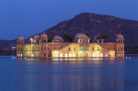 Jal Mahal Palace in Jaipur at Night Stock Image - Image of culture ...