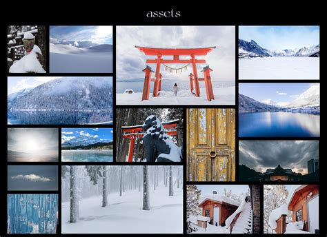 Japan winter / matte painting on Behance