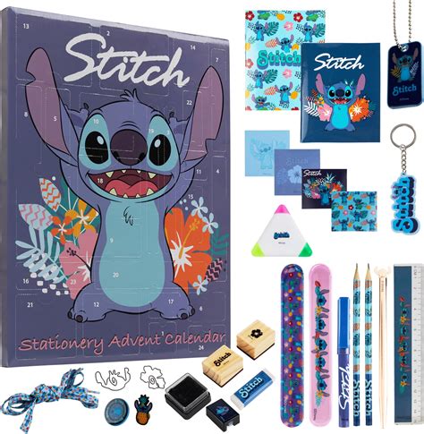 Disney Calendrier De L Avent Stitch 2023 Papeterie Jouet Accessoires