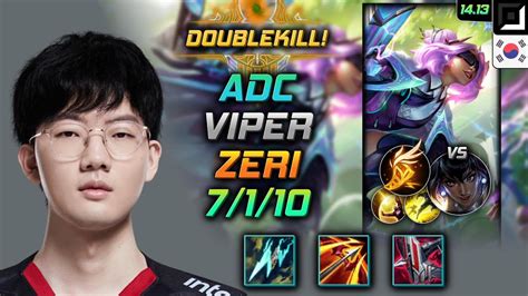 Zeri Adc Build Viper Statikk Shiv Fleet Footwork Lol Kr Challenger