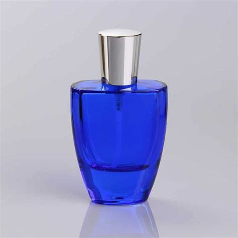 Blue Glass Perfume Bottle Elegant Perfume Bottle Supplier Huayi