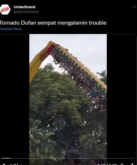 Ngeri Banget Wahana Tornado Di Dufan Tiba Tiba Miring Dan Berhenti Di