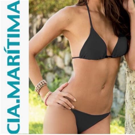 Cia Maritima Swim Newciamaritima Brazilian Black String Bikini