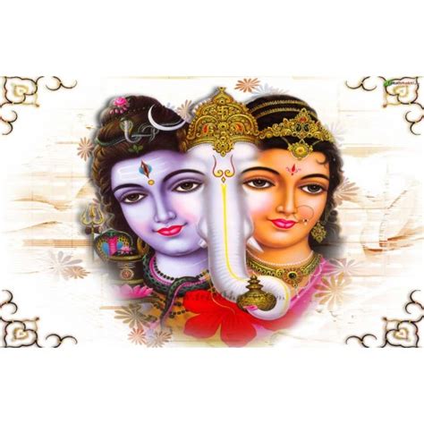 Ganesha with Shiva and Parvati