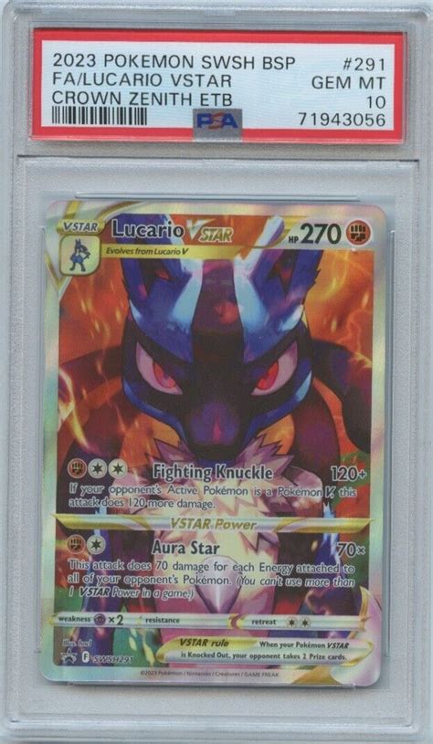 Mavin Pokemon Crown Zenith Promo Lucario Vstar Full Art Swsh