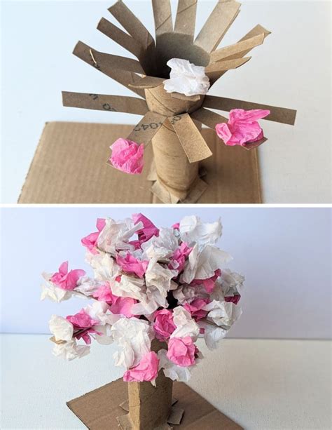 Cherry Blossom Tissue Paper Craft - Go Places With Kids