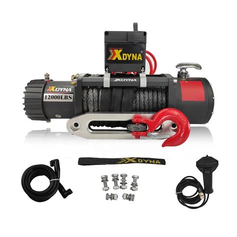 12000lb Truck Winch12v 4x4 Offroad Accessories Portable Electric Winch