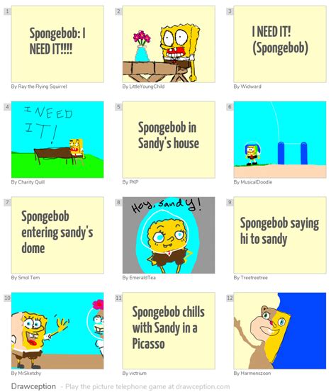 Spongebob I Need It Drawception