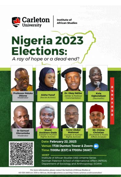 Nigeria Elections A Ray Of Hope Or A Dead End Events