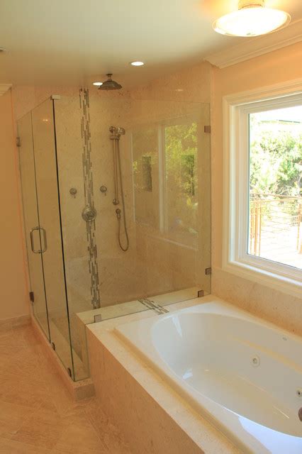 Master Bathroom Remodel Complete With Jacuzzi Tub Large Walk In Stone