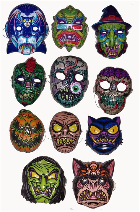 Set of 11 GOBLINHAUS Masks Halloween Masks / Monster Masks - Etsy