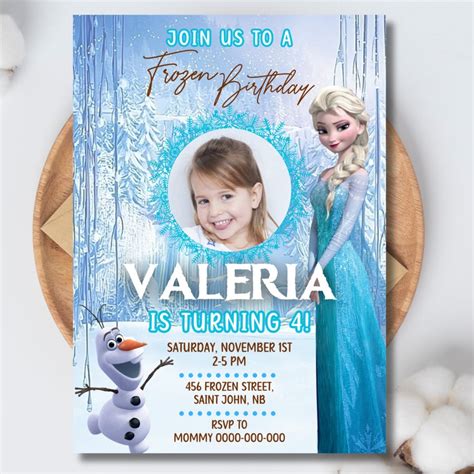 Editable Frozen Birthday Invitation Template Elsa Birthday Etsy