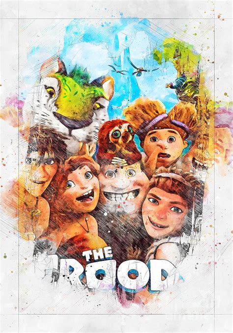 No7197 The Croods Movie poster Digital Art by Carrie Stanton - Fine Art ...