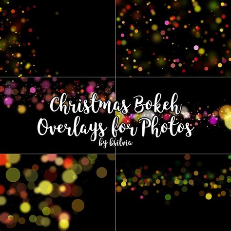 Christmas Bokeh Photo Overlays 50 Bokeh Digital Backdrop Etsy