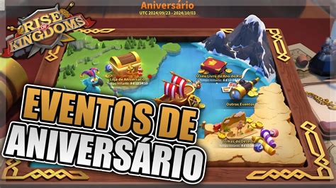 EVENTOS DE ANIVERSÁRIO LIVRO DO ANO RISE OF KINGDOMS YouTube