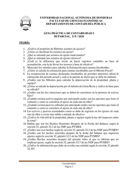 Guia Tercera Unidad Hola Contabilidad I Universidad Nacional