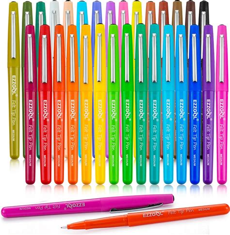 Amazon Lelix 20 Colors Felt Tip Pens Medium Point Assorted