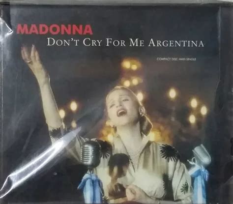 Cd Madonna Dont Cry For Me Argentina Single Usa Cuotas Sin Interés