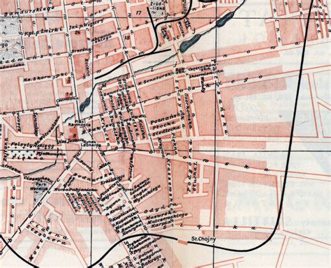 Lodz Map Old Map Of Lodz Old Lodz Map Retro Lodz Map Vintage Lodz