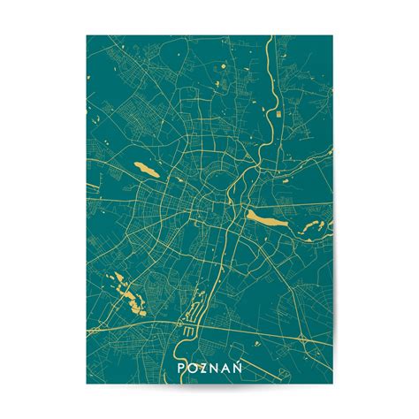 Mapa Plakat Pozna Mapa Na Prezent Kolory A X Cena Opinie