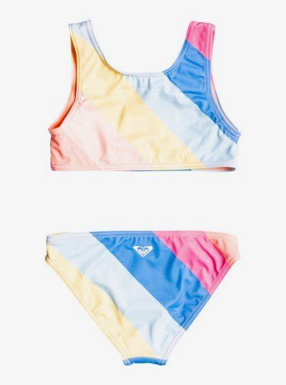 Touch Of Rainbow Ensemble De Bikini Crop Top Pour Fille 2 7 Ans Roxy